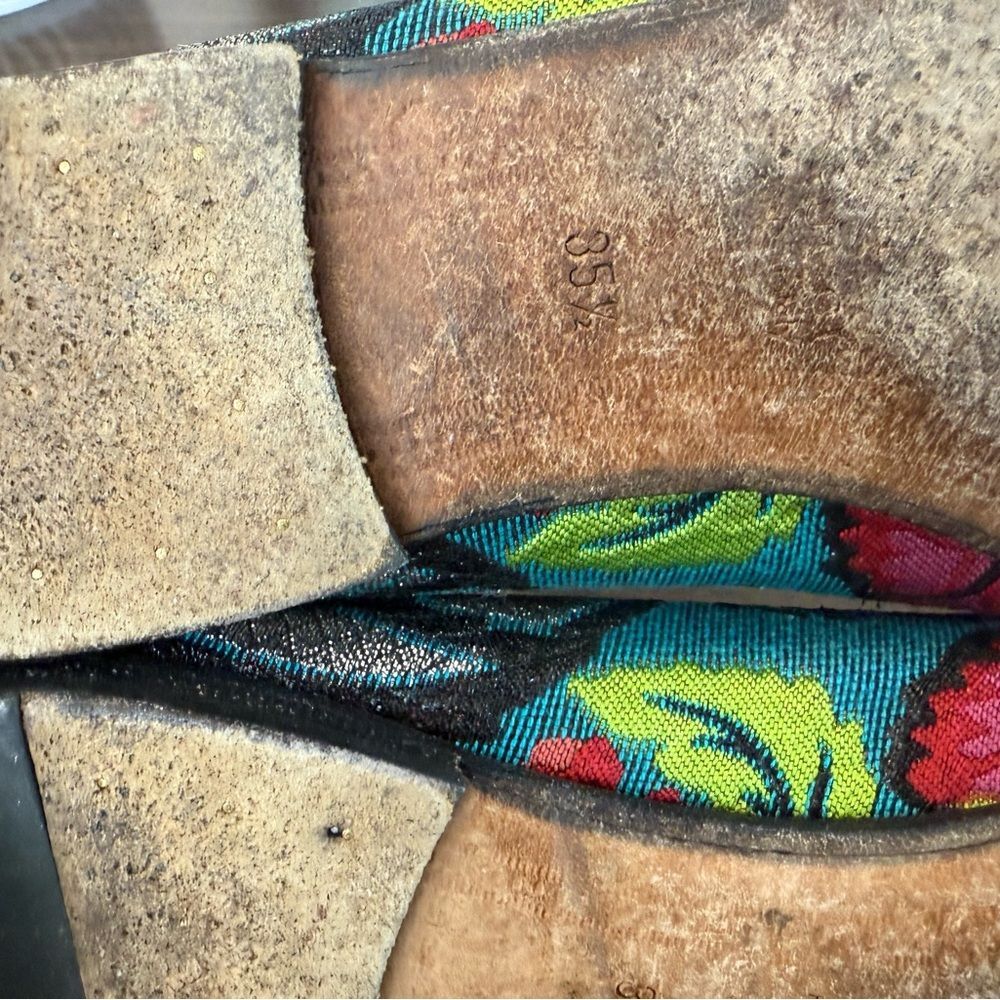 Gucci Jordaan Floral Embroidered Loafers - Multicolor size 35.5 - Picture 7 of 7